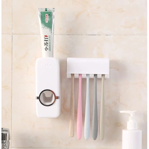 Distributeur Automatique de Dentifrice avec Couvre Brosse + 2 Dentifrices Charcoal OFFERT