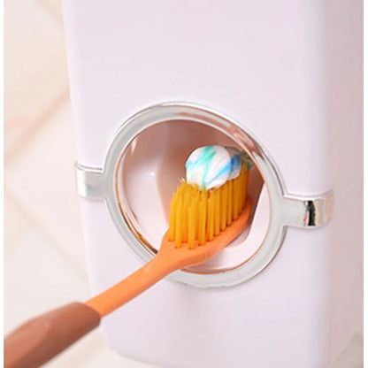 Distributeur Automatique de Dentifrice avec Couvre Brosse + 2 Dentifrices Charcoal OFFERT