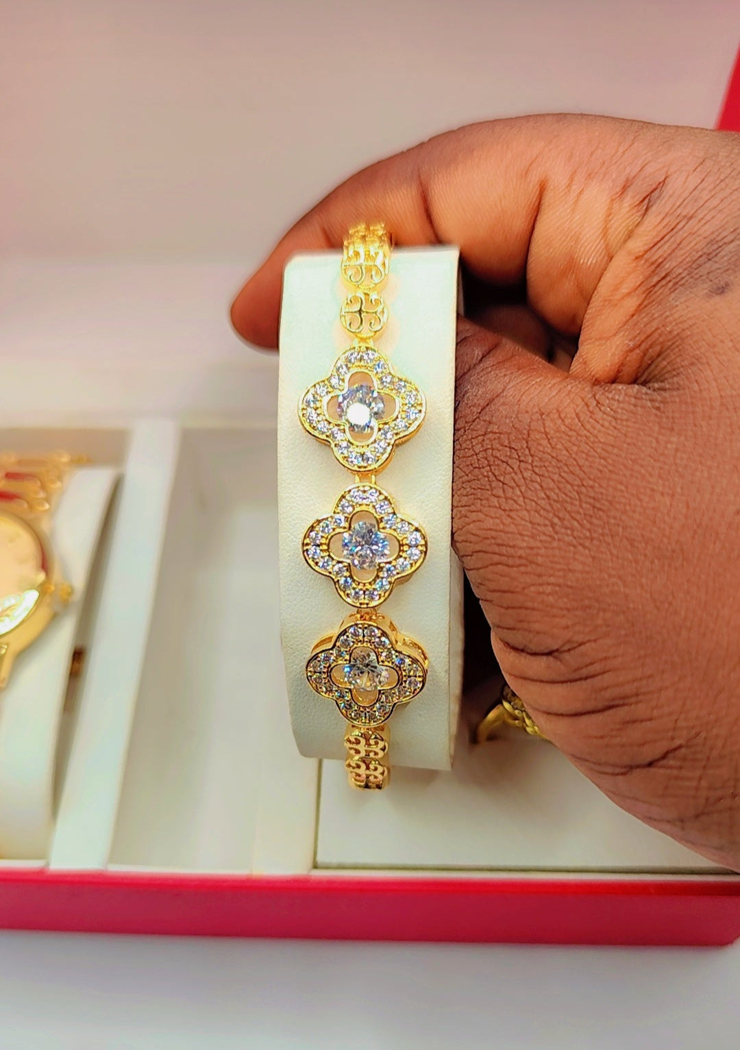 Coffret de bijoux de luxe pour femme aux motifs de croix