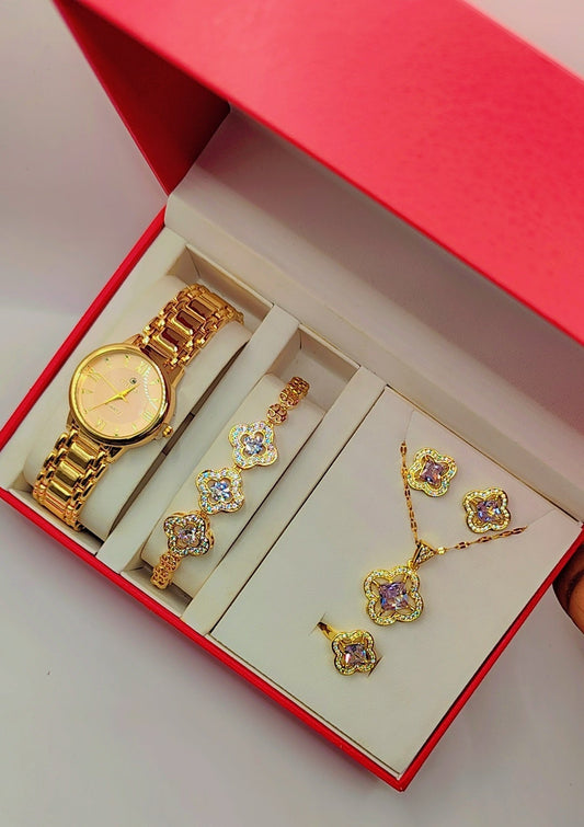 Coffret de bijoux de luxe pour femme aux motifs de croix