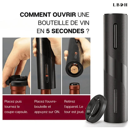 Ouvre-Vin Électrique – Le Cadeau Parfait pour des Fêtes Inoubliables !